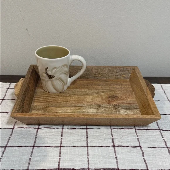 Hearth & Hand with Magnolia Wooden Tray with Beaded Garland - Picture 4 of 8